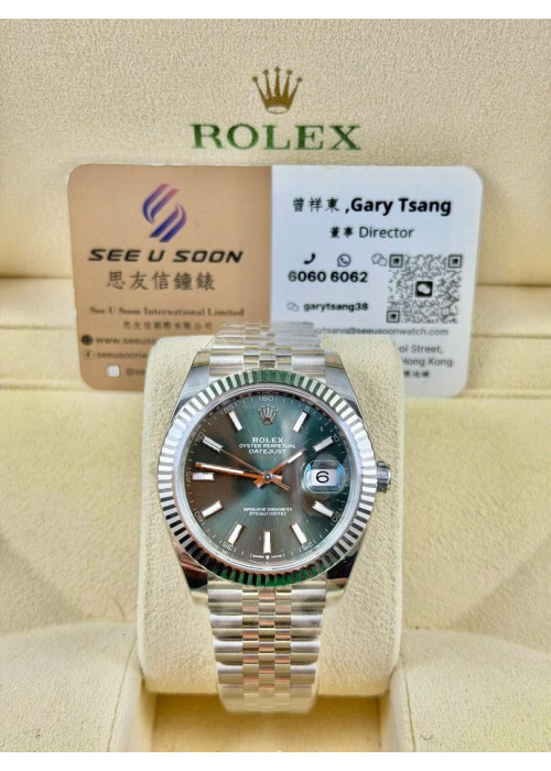全新 ▶️ Rolex 勞力士 Datejust ◀️ 126334 2025年錶 薄荷綠 (41MM) 
